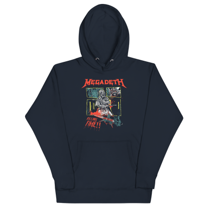 Megadeth Killing Time Mens Officially Licensed Hoodie Navy