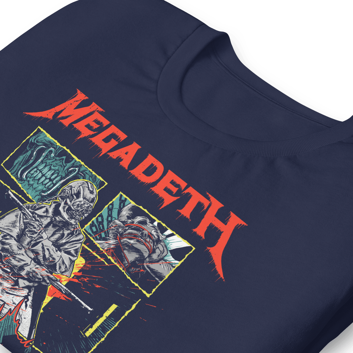 Megadeth Killing Time Jumbo Print Officially Licensed Mens T Shirt Blue