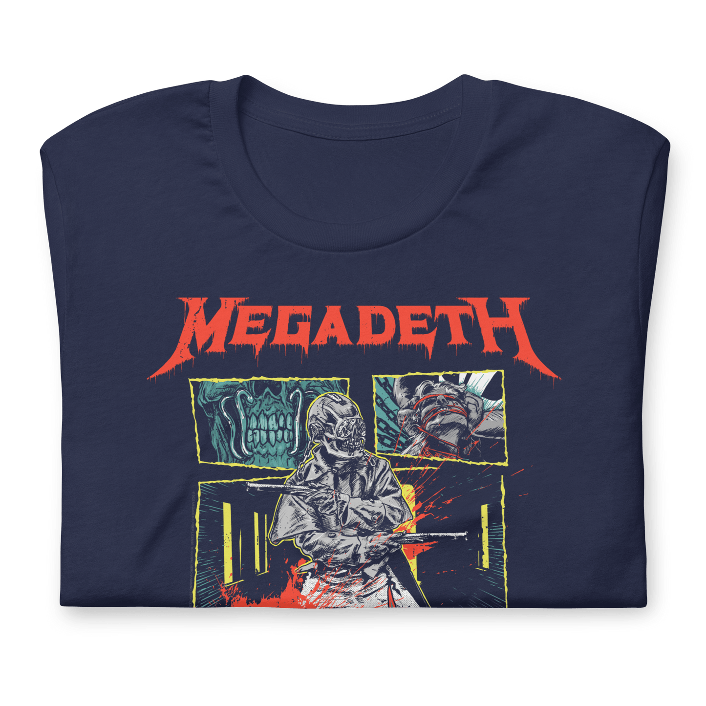 Megadeth Killing Time Jumbo Print Officially Licensed Mens T Shirt Blue