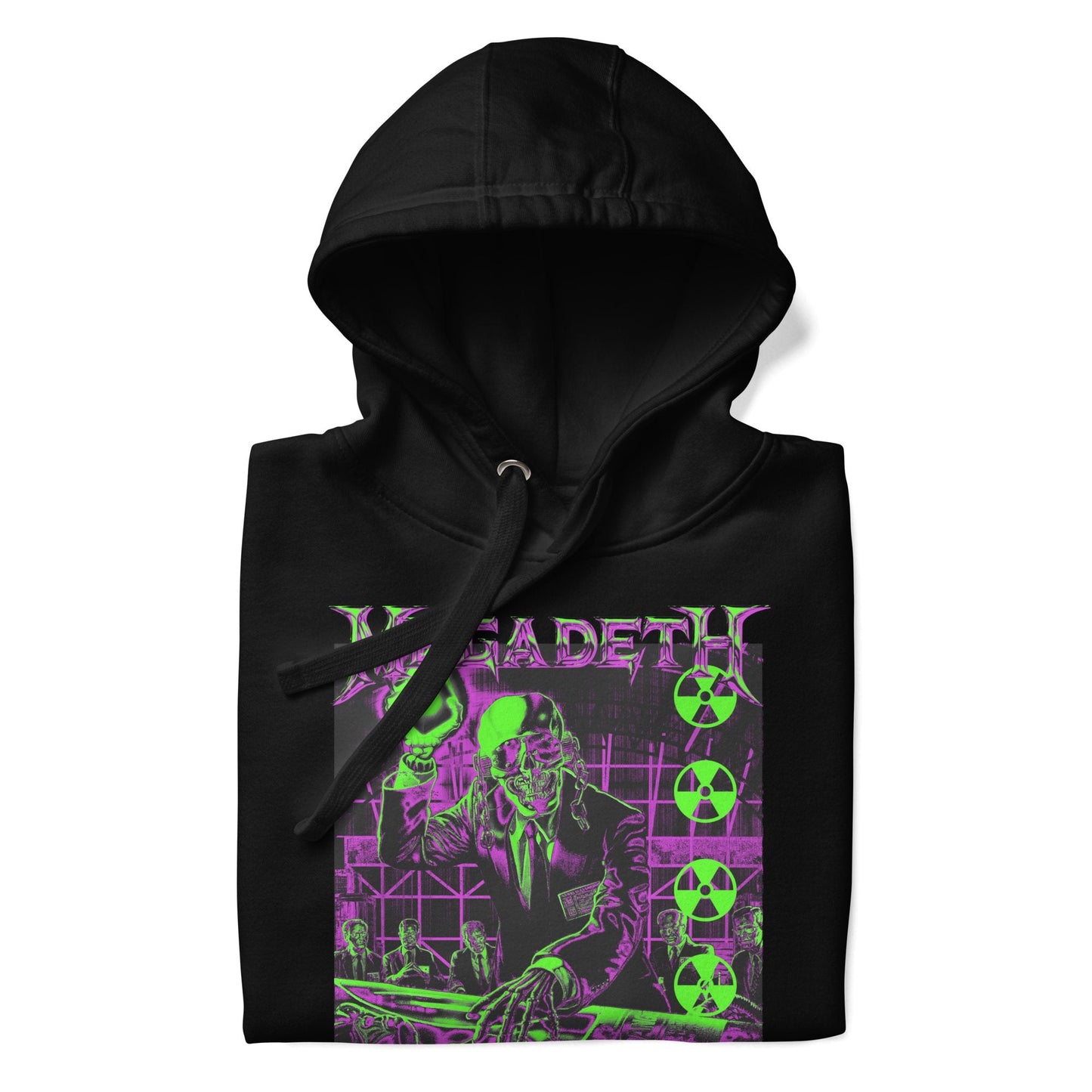 Megadeth Neon Rust Classic Mens Hoodie Black