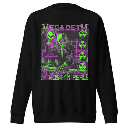 Megadeth Neon Rust Jumbo Print Mens Sweatshirt Black