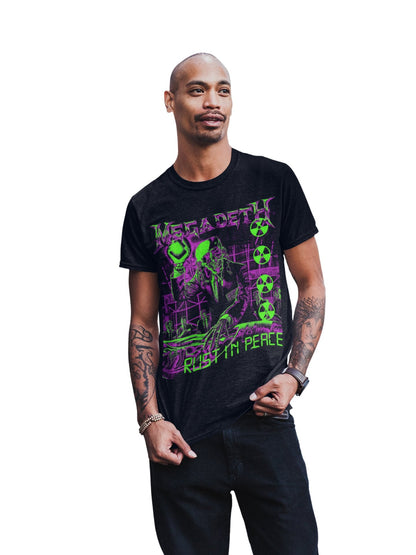 Megadeth Neon Rust Mens T Shirt Black