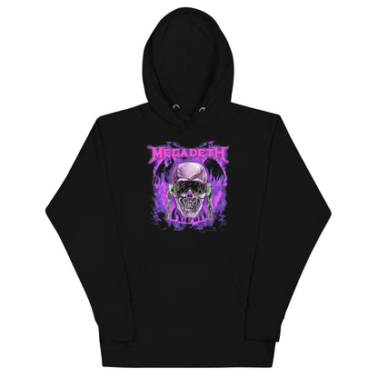 Megadeth Purple Nuclear Classic Mens Hoodie Black