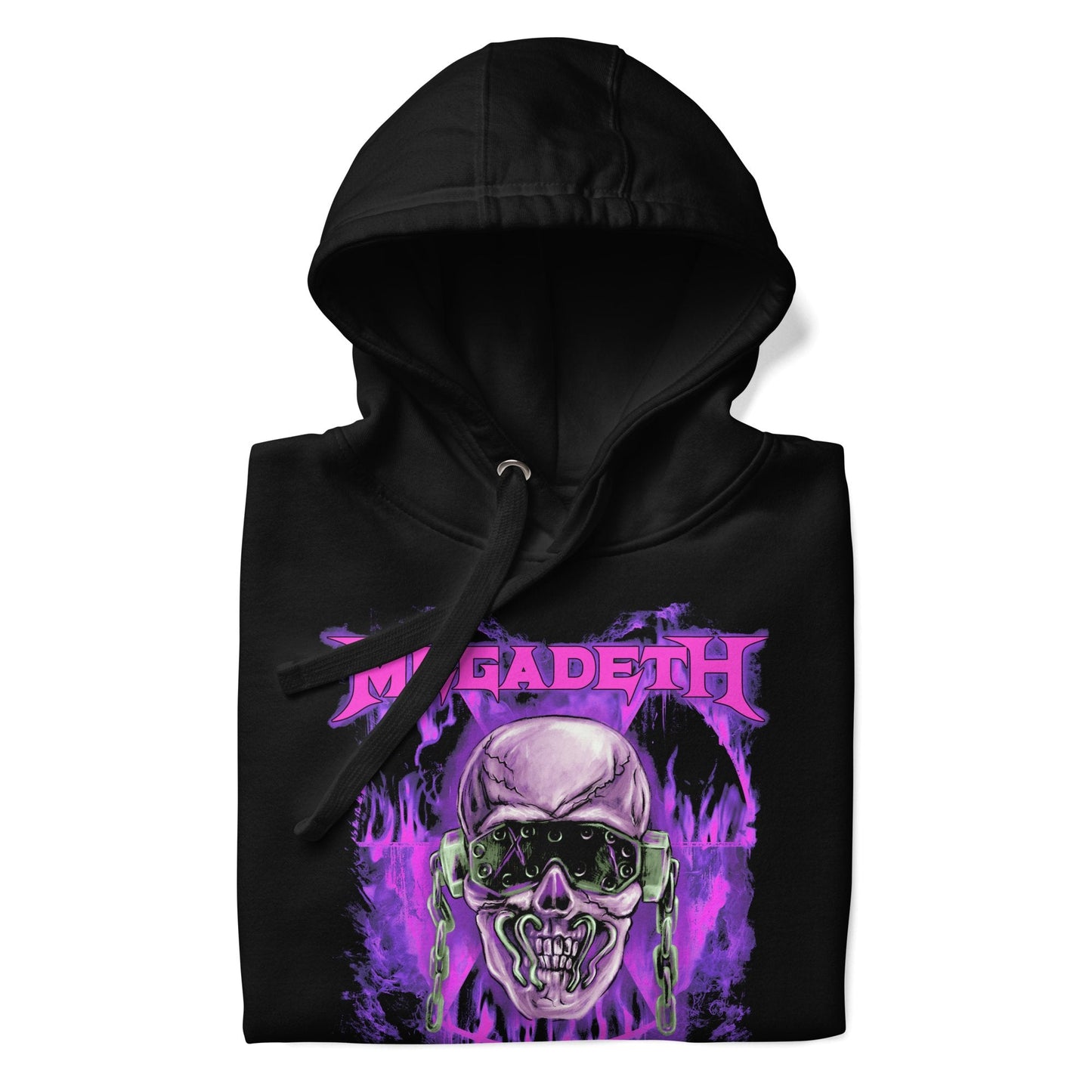 Megadeth Purple Nuclear Classic Mens Hoodie Black