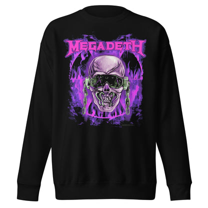 Megadeth Purple Nuclear Jumbo Print Mens Sweatshirt Black