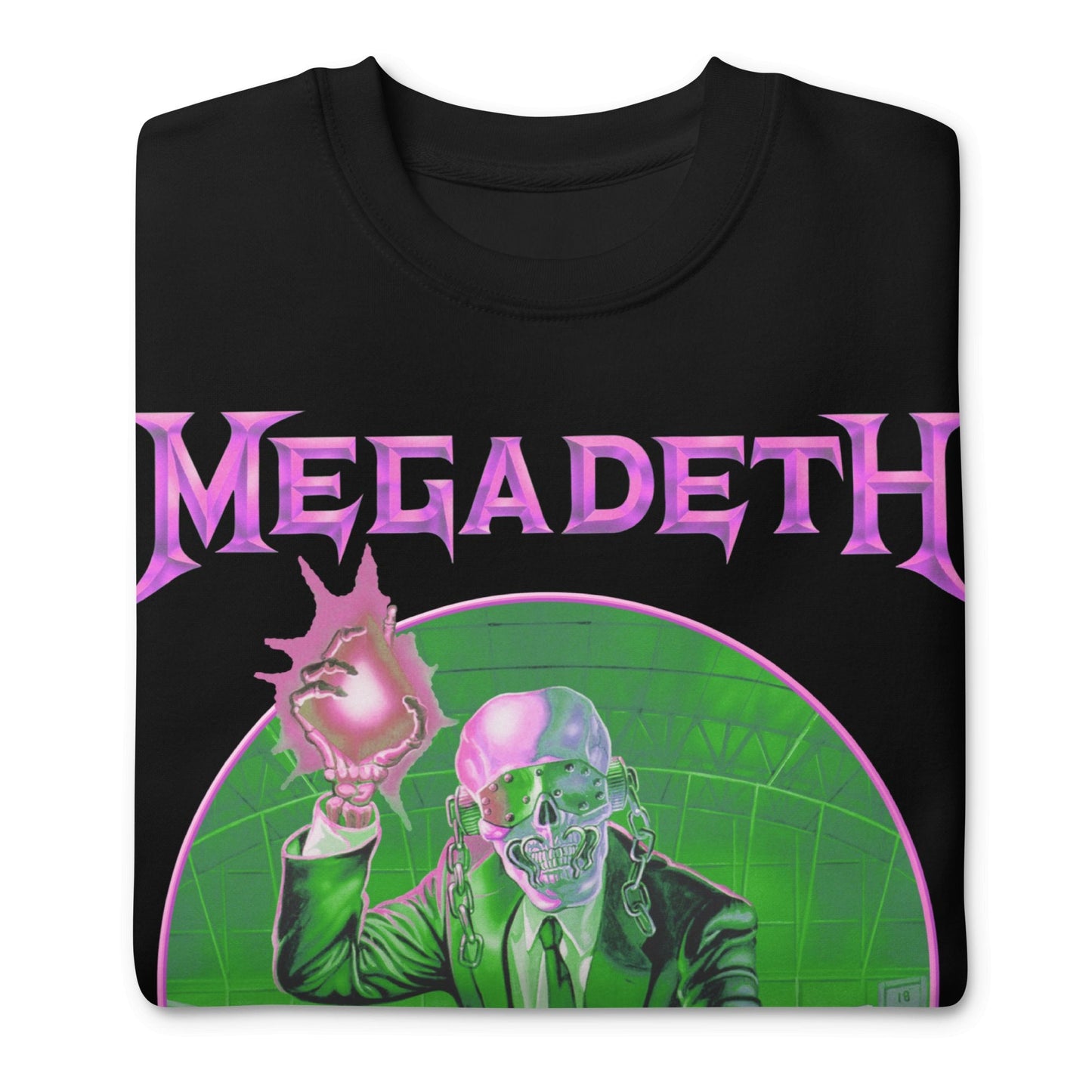 Megadeth Purple Rust Jumbo Print Mens Sweatshirt Black