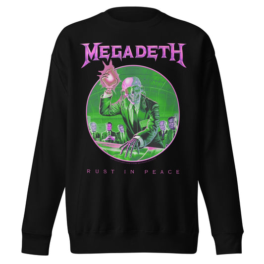 Megadeth Purple Rust Jumbo Print Mens Sweatshirt Black