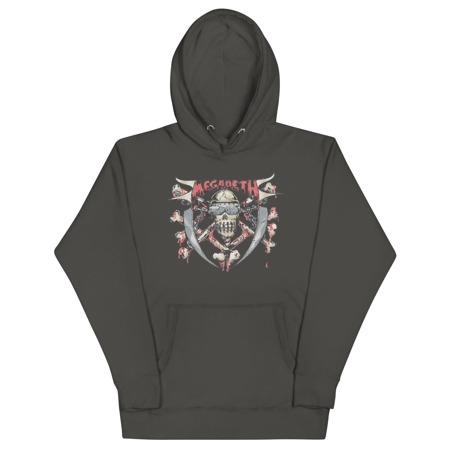 Megadeth Rattlehead Vic Classic Mens Officially Licensed Hoodie Black