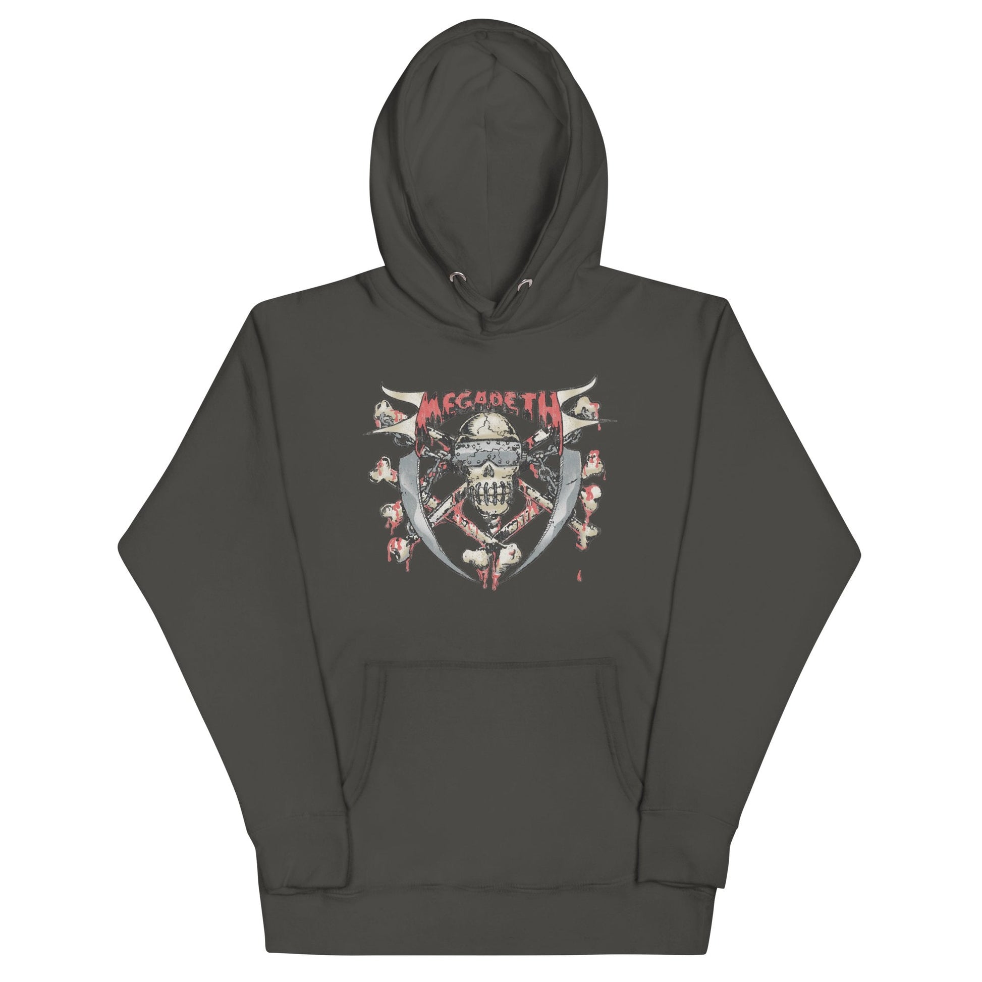 Megadeth Rattlehead Vic Classic Mens Officially Licensed Hoodie Black