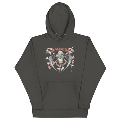 Megadeth Rattlehead Vic Classic Mens Officially Licensed Hoodie Black