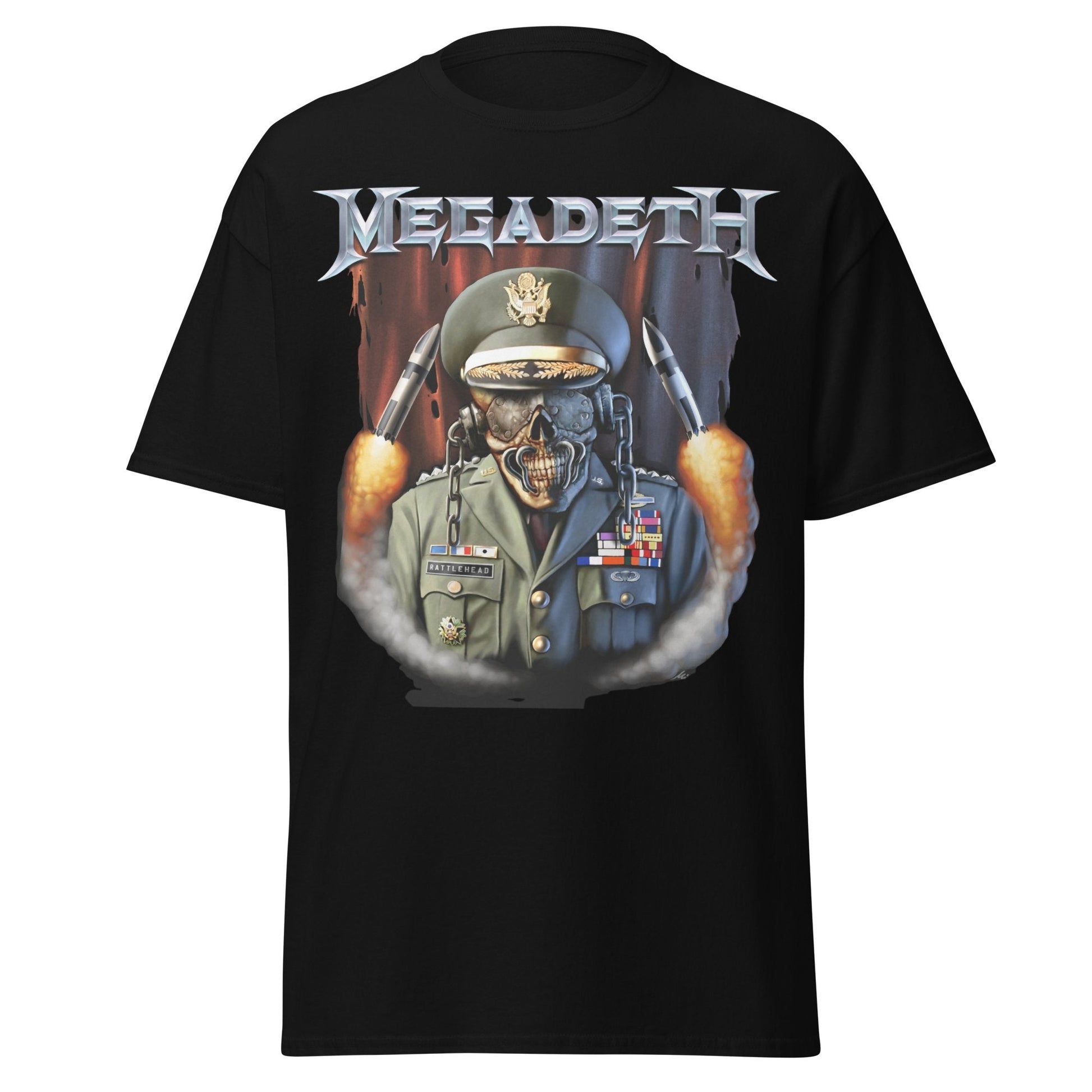 Megadeth Rattlehead Vic Jumbo Print Officially Licensed Mens T Shirt Black