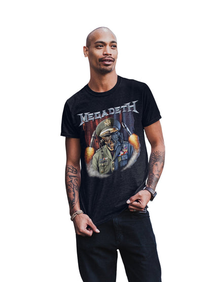 Megadeth Rattlehead Vic Jumbo Print Officially Licensed Mens T Shirt Black