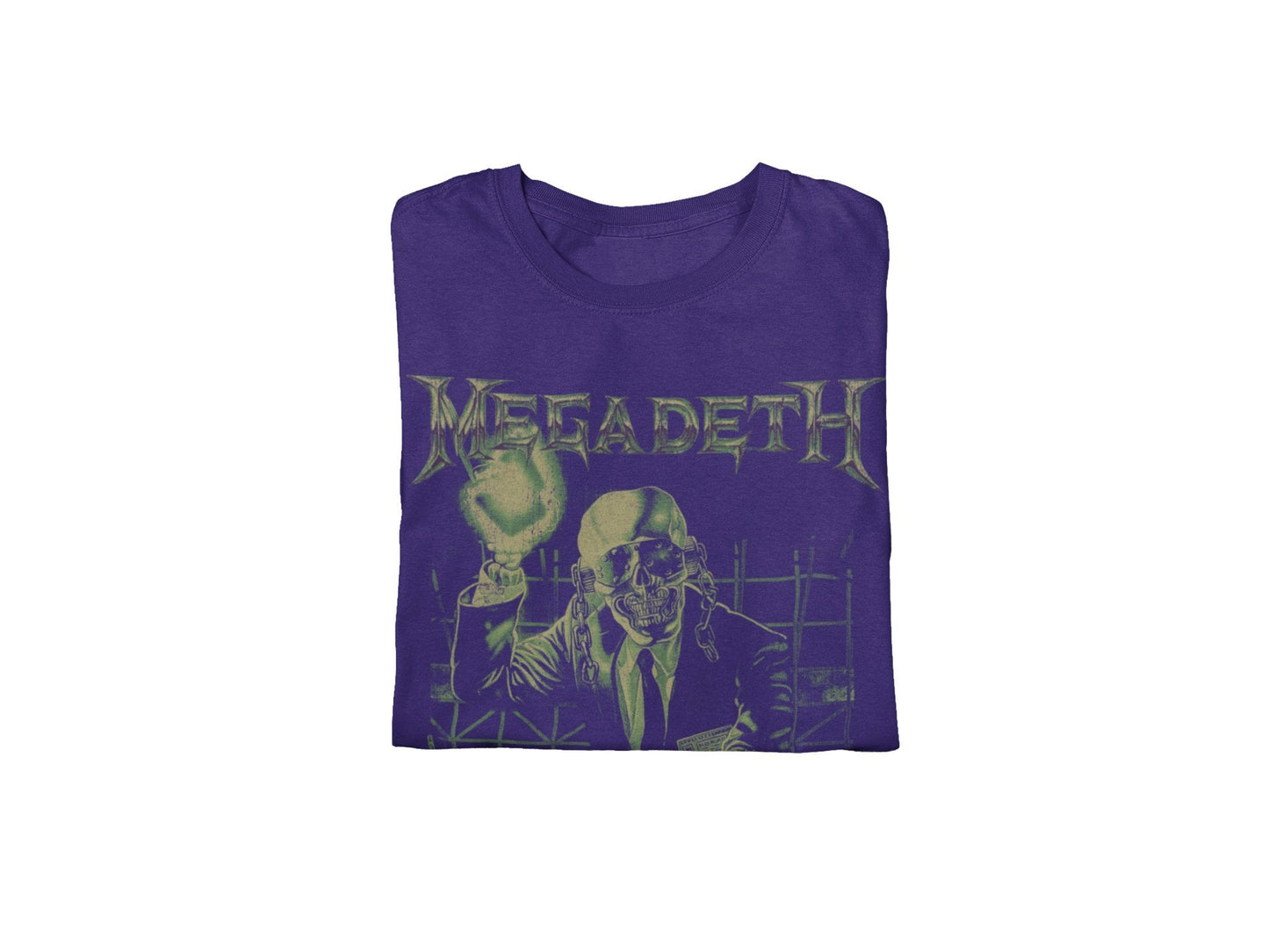 Megadeth See No Evil Jumbo Print Mens T Shirt Purple