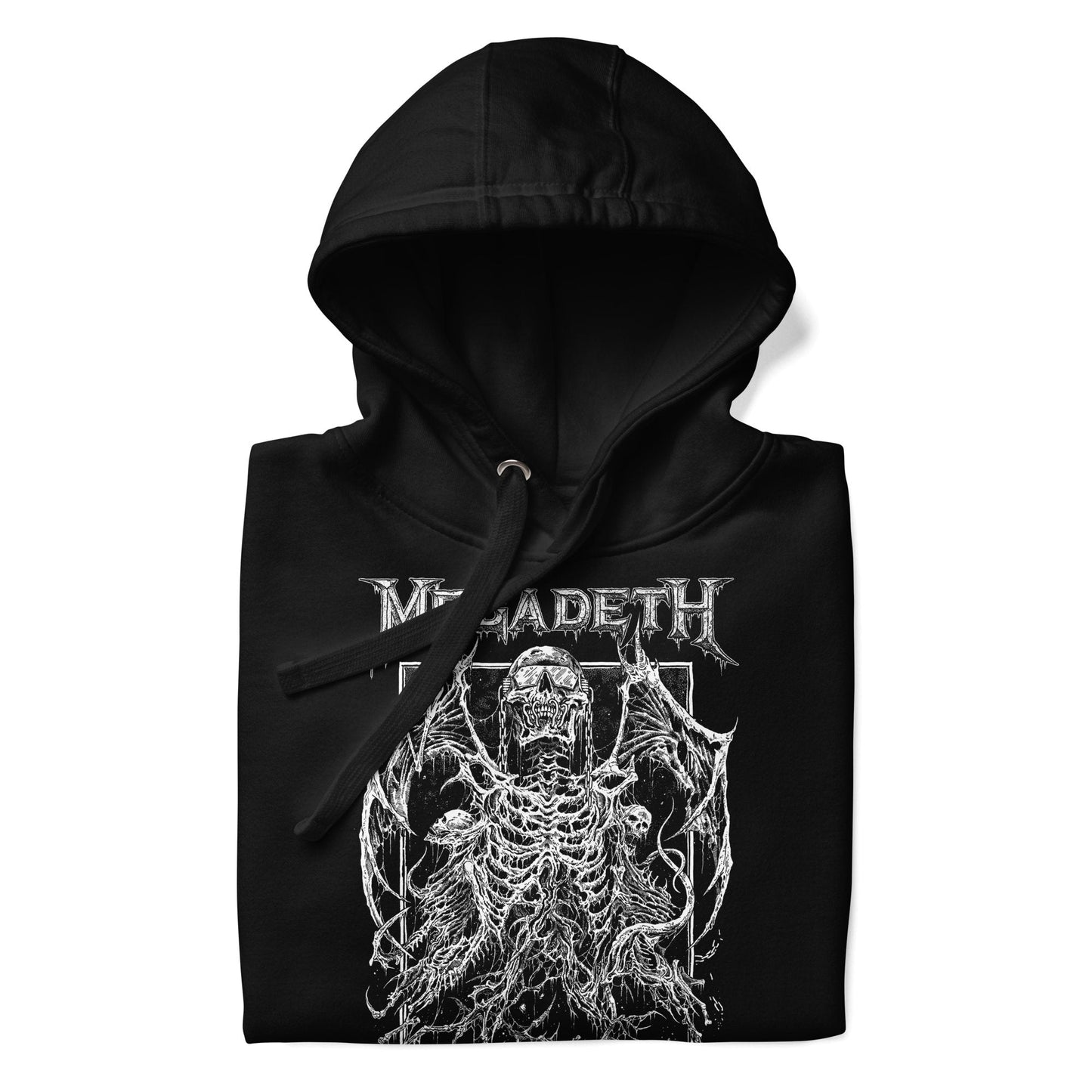 Megadeth Skeleton Wings Classic Mens Officially Licensed Hoodie Black