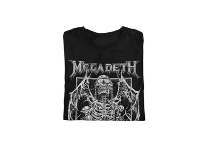 Megadeth Skeleton Wings Jumbo Print Mens T Shirt Black