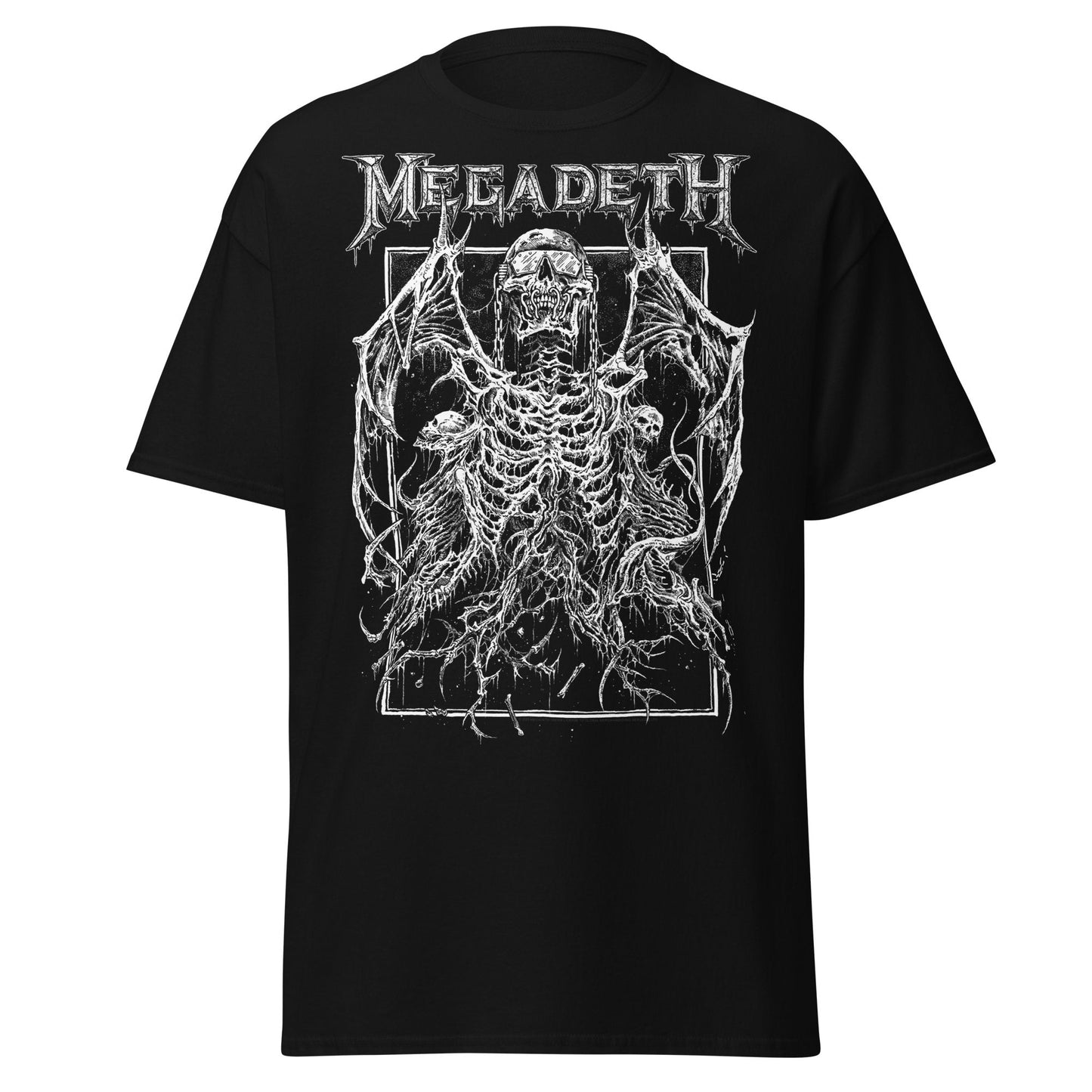 Megadeth Skeleton Wings Jumbo Print Mens T Shirt Black