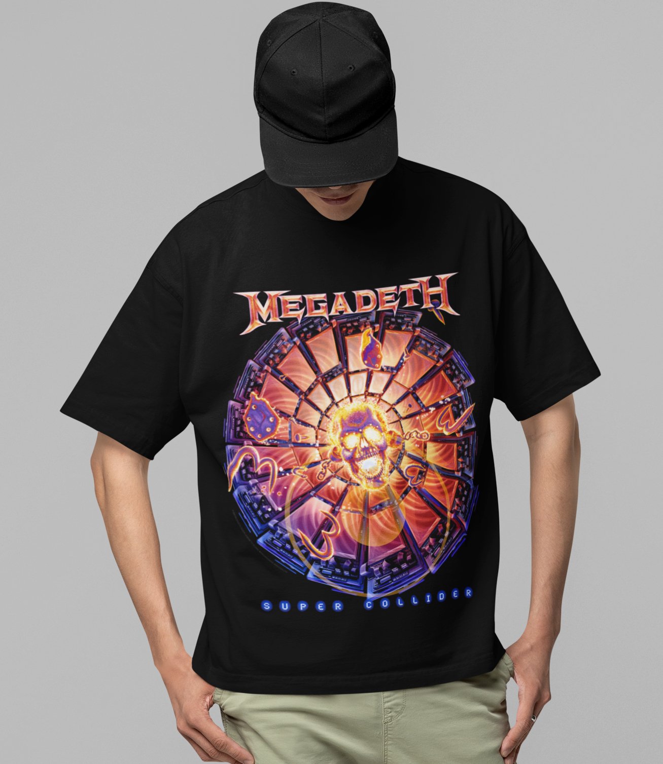 Megadeth Super Collider Jumbo Print Mens T Shirt Black