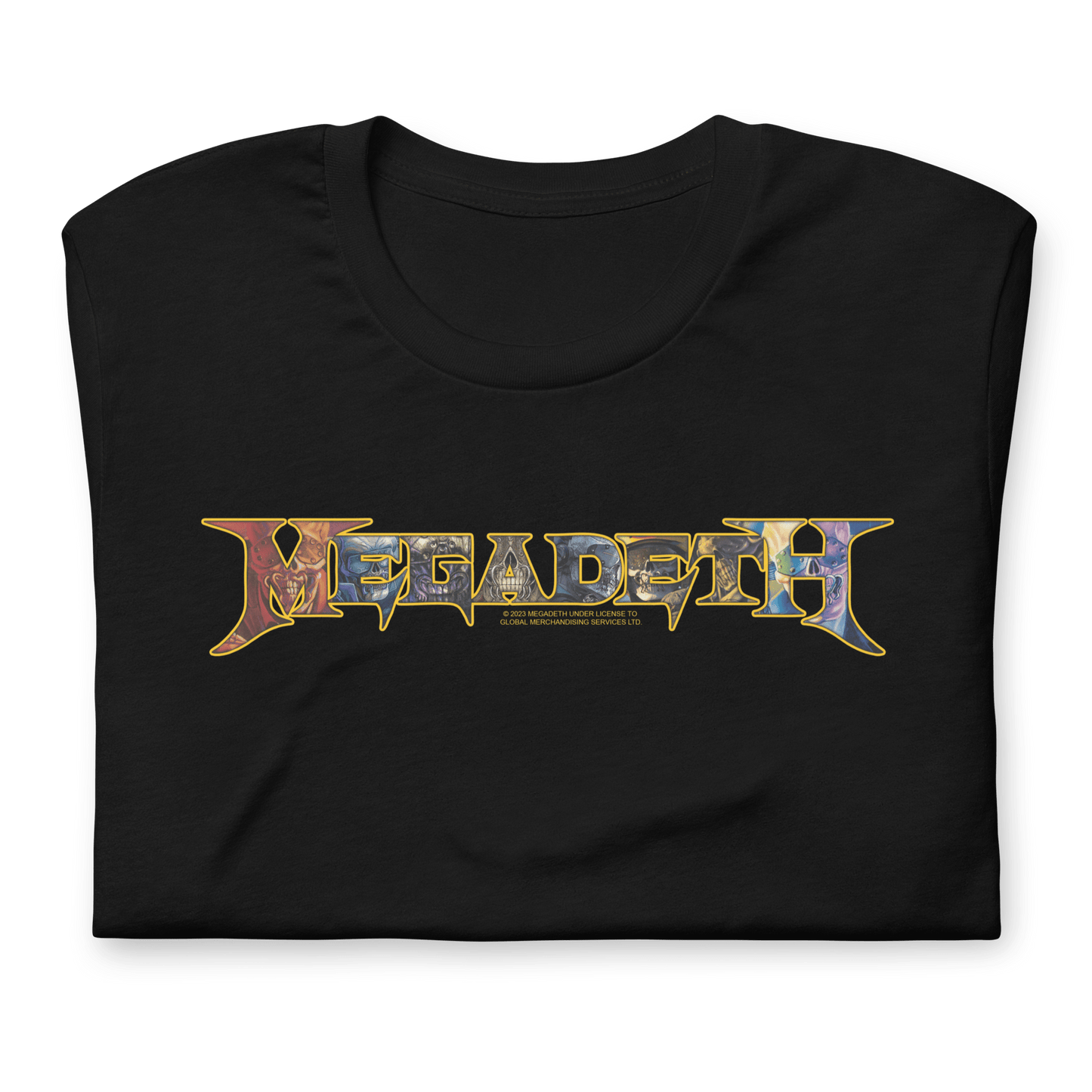Megadeth Vic Lettered Logo Officially Licensed Mens T Shirt Black