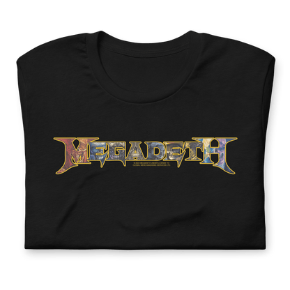 Megadeth Vic Lettered Logo Officially Licensed Mens T Shirt Black