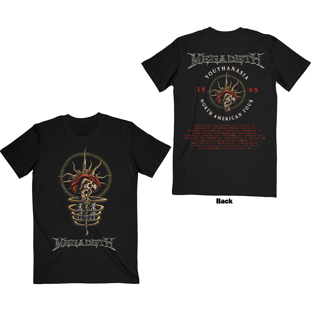 Megadeth Youthanasia 1995 North American Tour Mens T Shirt Officially Licensed
