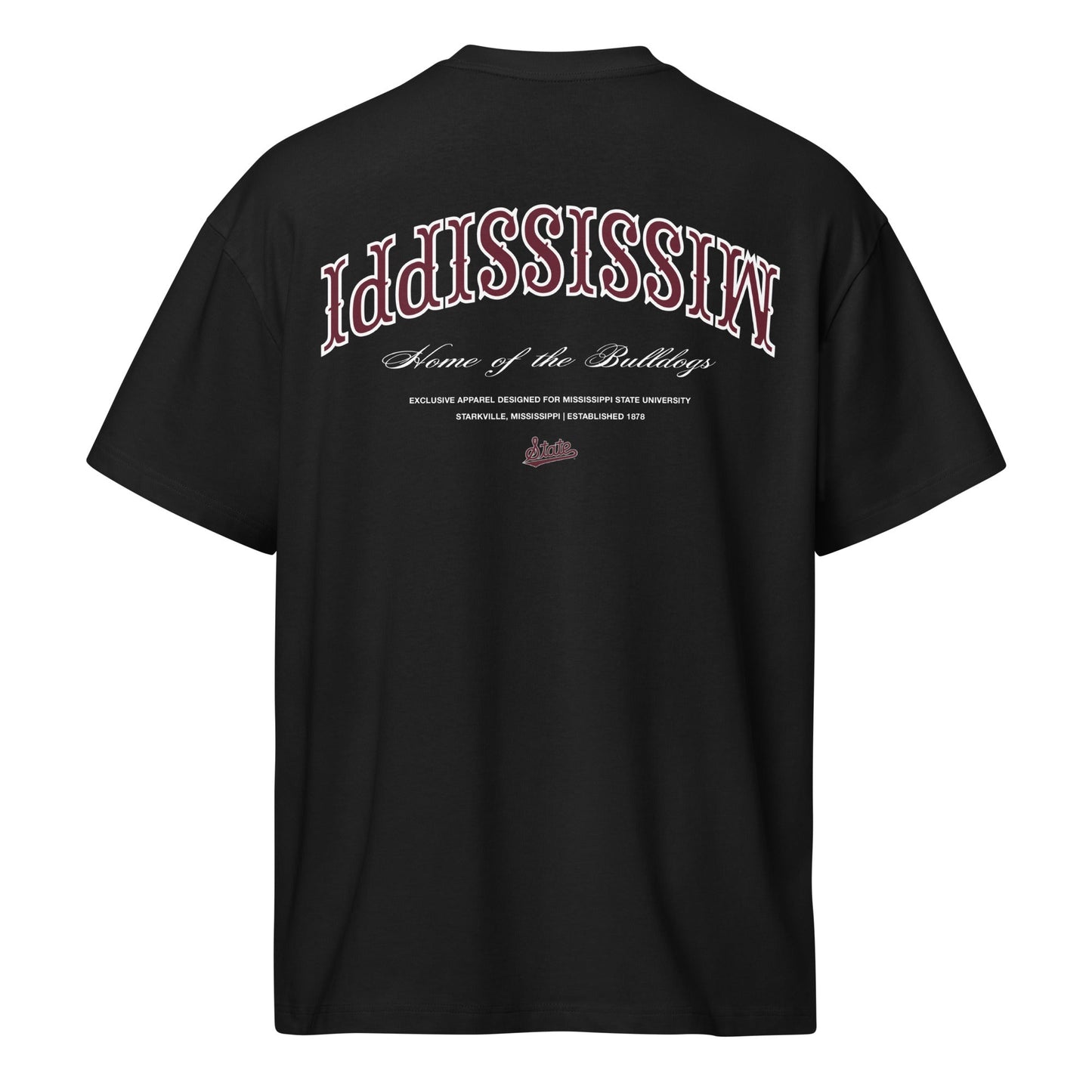 Mississippi State Essentials Oversized Tee Shirt Black