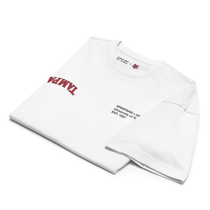 Tampa Spartans x Upside Oversized Tee Shirt White