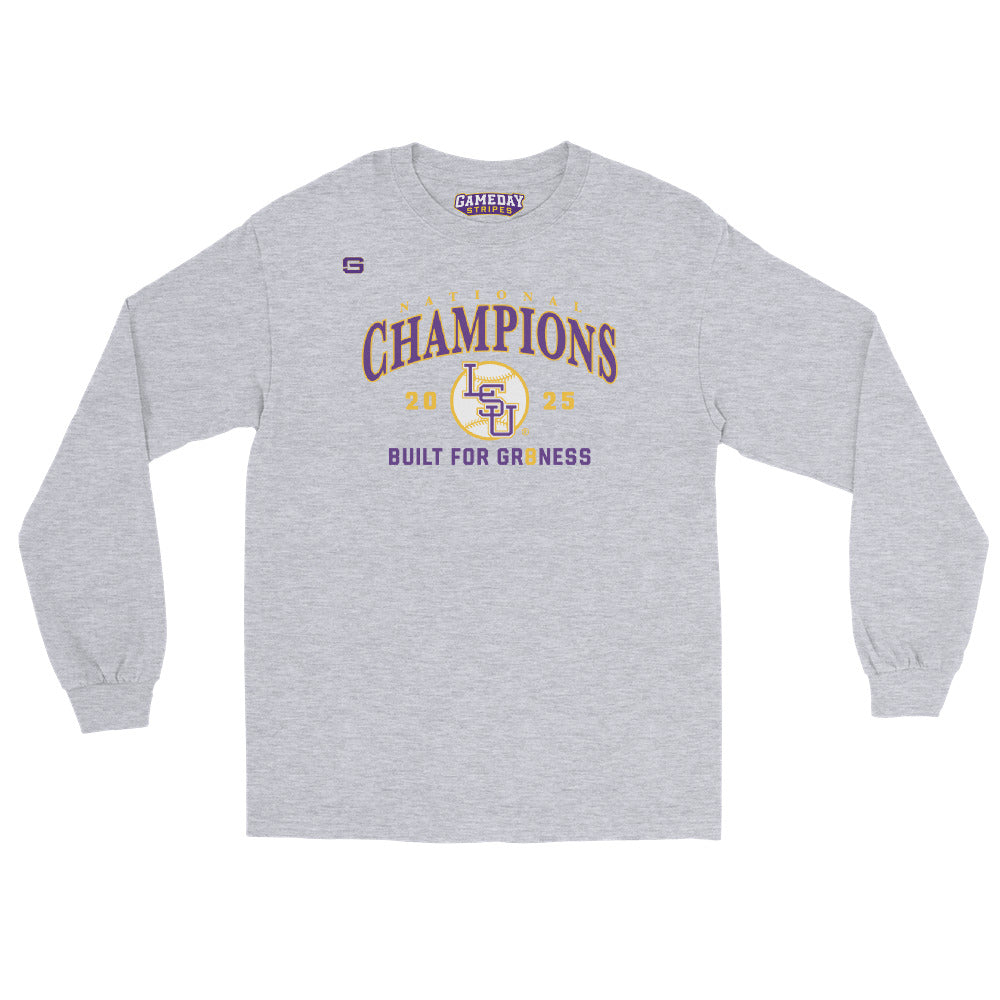 LSU Baseball National Champions Slogan Long Sleeve Shirt