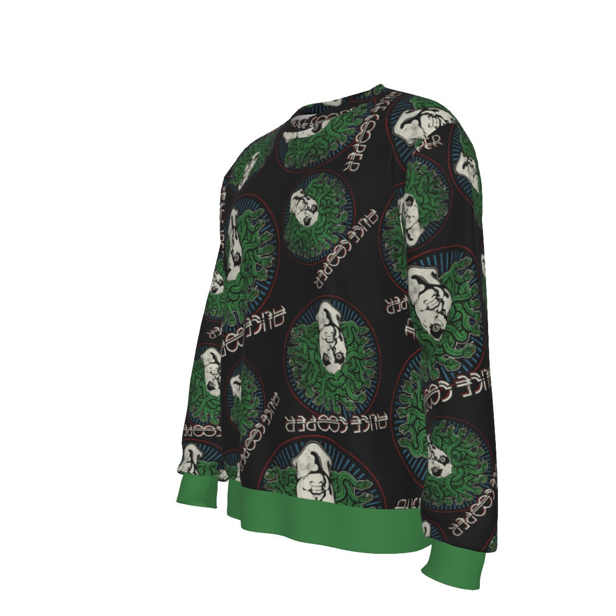 MerchMoment Alice Cooper Hair All Over Print Crewneck Sweatshirt Officially Licensed