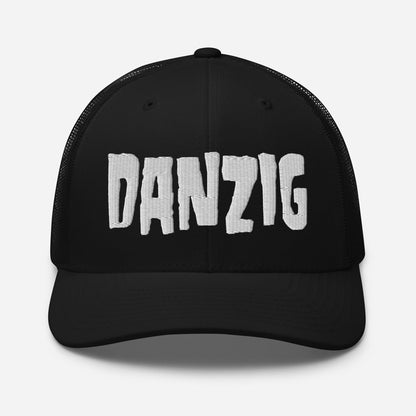 MerchMoment Danzig Classic Logo Embroidered Trucker Hatb Officially Licensed