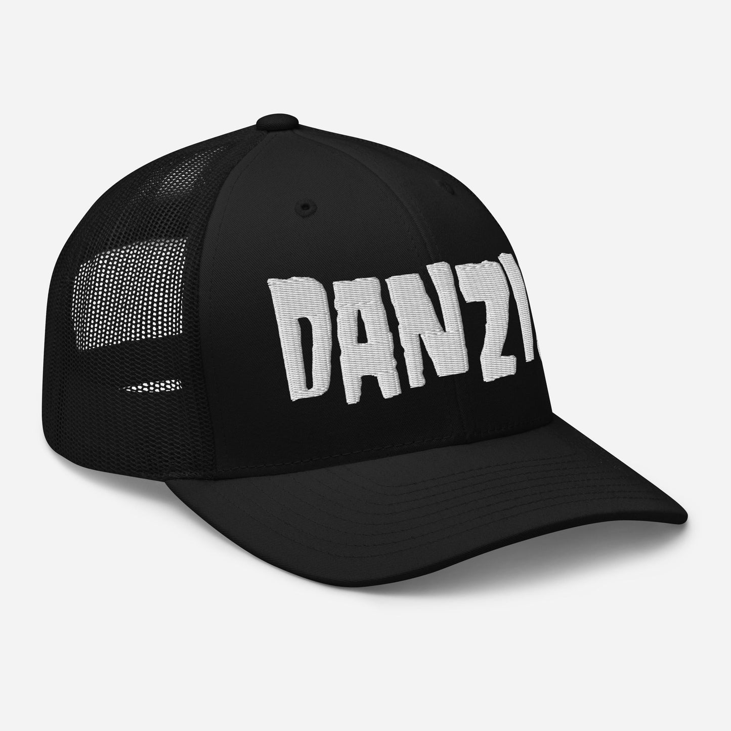 Danzig Classic Logo Embroidered Trucker Hat Black