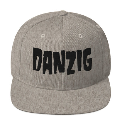 Danzig Classic Logo Grey Embroidered Snap Back Hat Grey