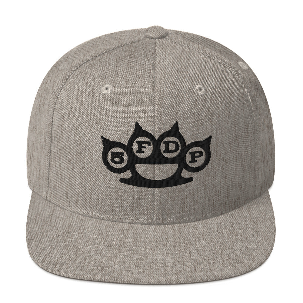 MerchMoment Five Finger Death Punch Black Knuckles Embroidered Snapback Hat Officially Licensed