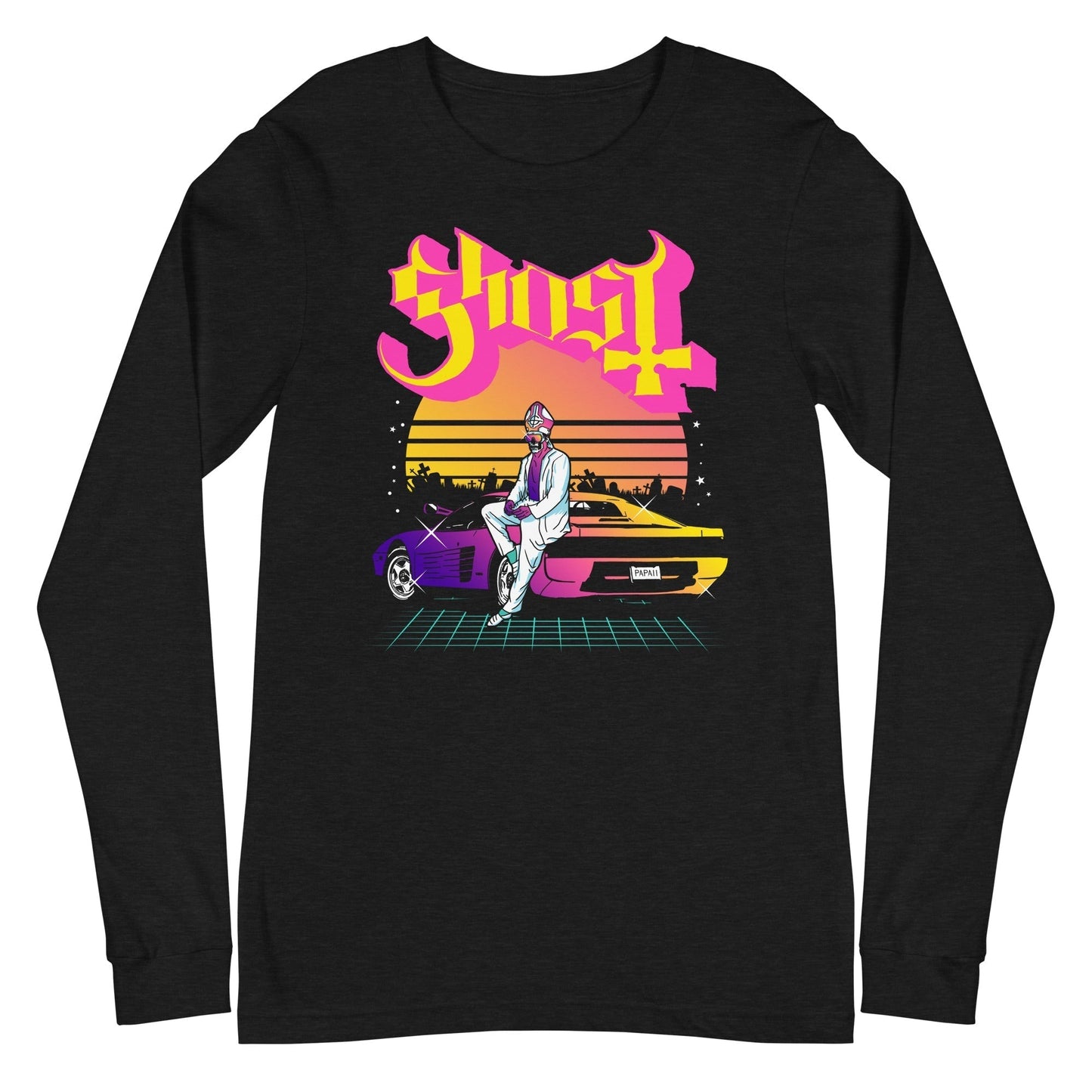 MerchMoment Ghost - Sunset Car Long Sleeve T-Shirt [Apparel]