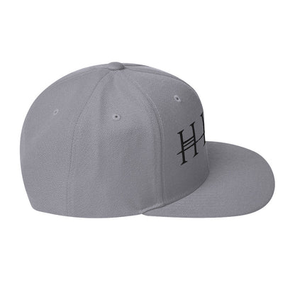 MerchMoment HIM Classic Logo Grey Embroidered Snapback Hat Officially Licensed