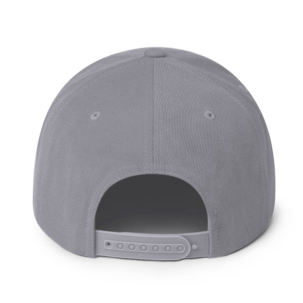 MerchMoment HIM Classic Logo Grey Embroidered Snapback Hat Officially Licensed