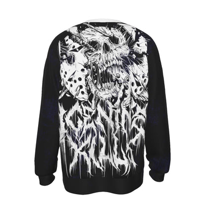 MerchMoment Ice Nine Kills Jason Skull All Over Print Crewneck Sweatshirt Officially Licensed