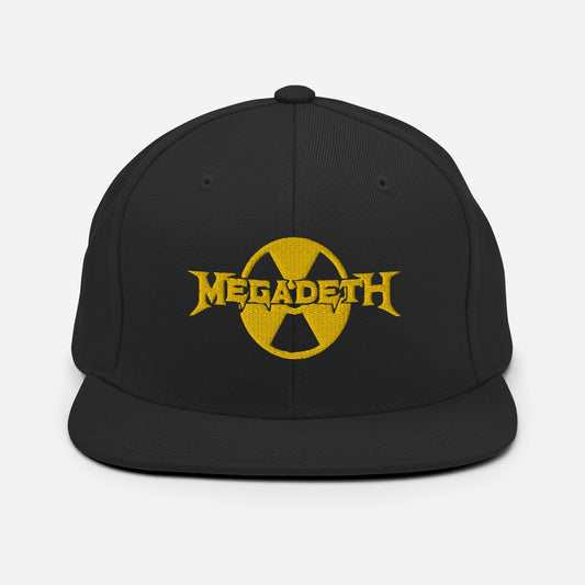 MerchMoment Megadeth Black Nuclear Snapback Hat Officially Licensed
