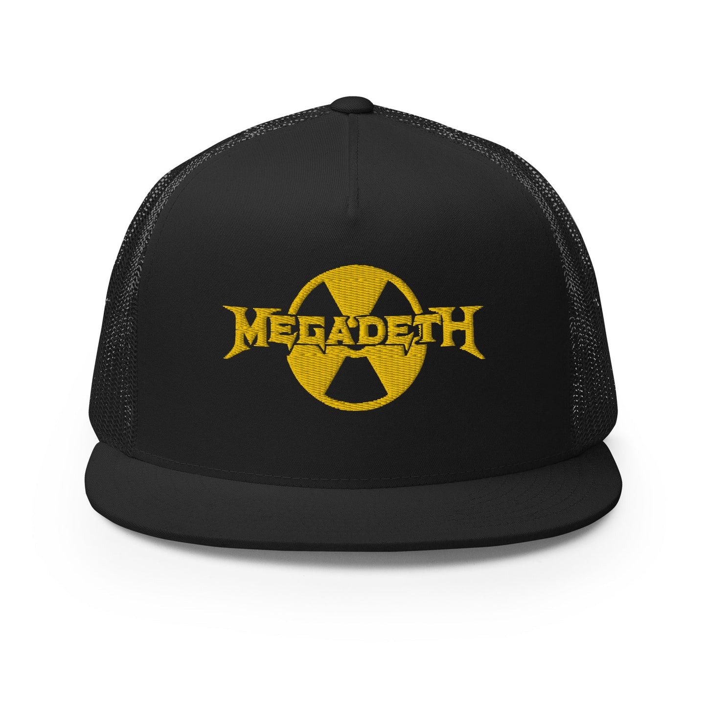 MerchMoment MegaDeth Nuclear Logo Embroidered Trucker Hat Officially Licensed