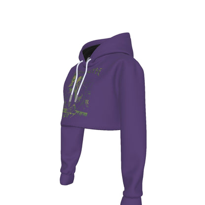 MerchMoment Megadeth Vic Suit Women's Cropped Hoodie Sweatshirt Officially Licensed