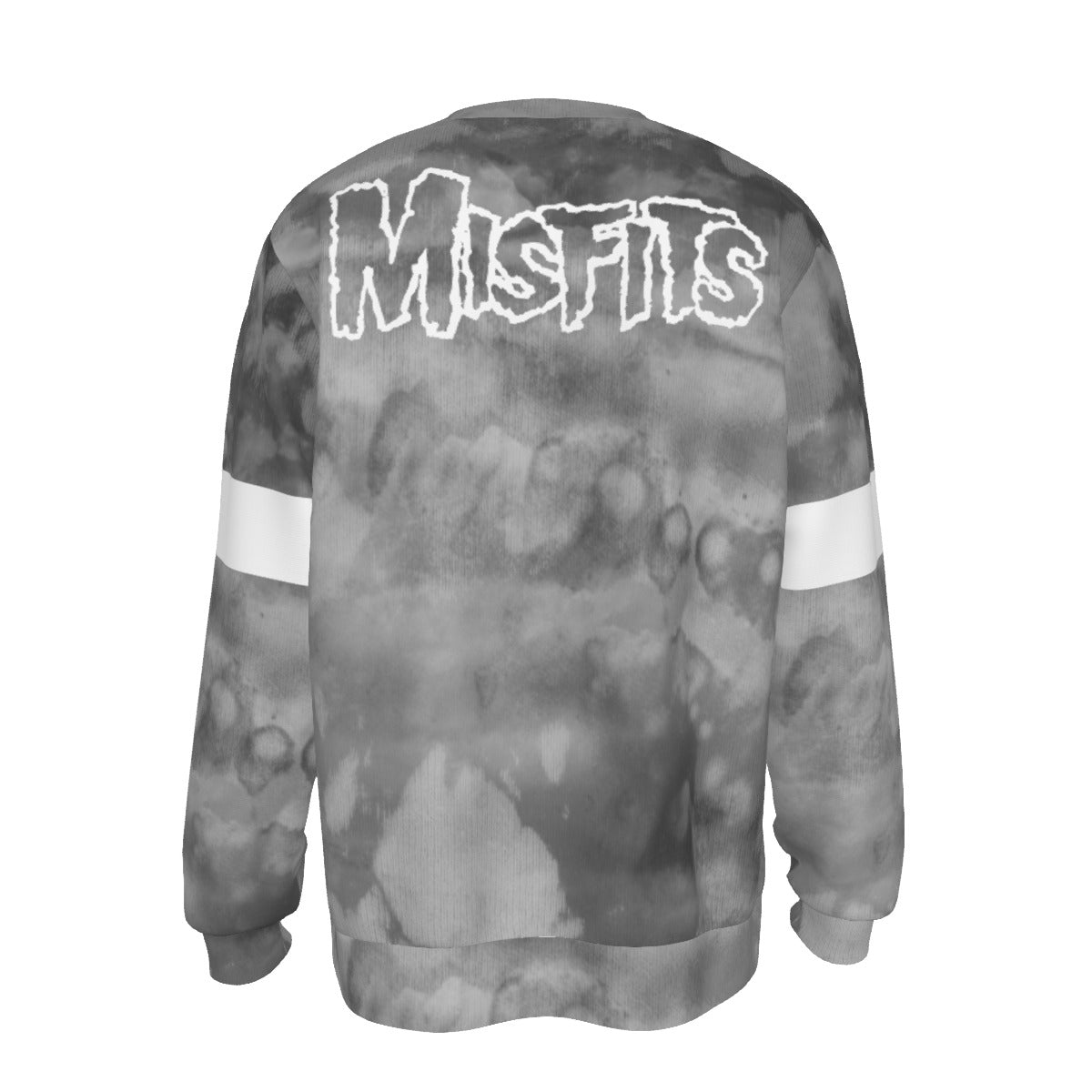 MerchMoment Misfits Folded Skull All Over Print Crewneck Sweatshirt Officially Licensed