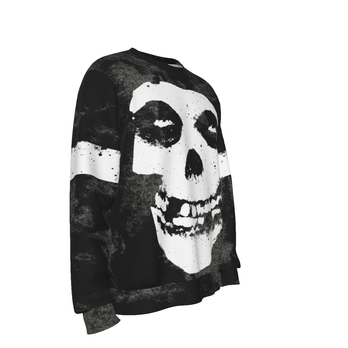 MerchMoment Misfits Giant Skull All Over Print Crewneck Sweatshirt Officially Licensed
