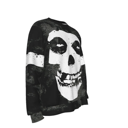 MerchMoment Misfits Giant Skull All Over Print Crewneck Sweatshirt Officially Licensed
