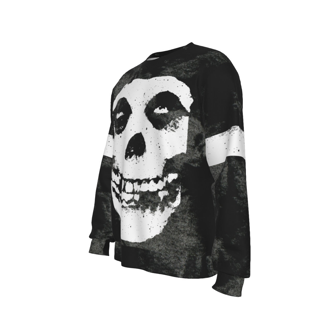 MerchMoment Misfits Giant Skull All Over Print Crewneck Sweatshirt Officially Licensed