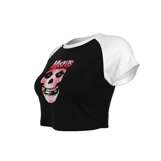 MerchMoment Misfits Tagged Skull Women's Crop Top [Apparel]