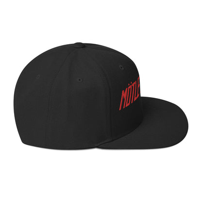 MerchMoment Motley Crue Classic Logo Red Embroidered Snap Back Hat