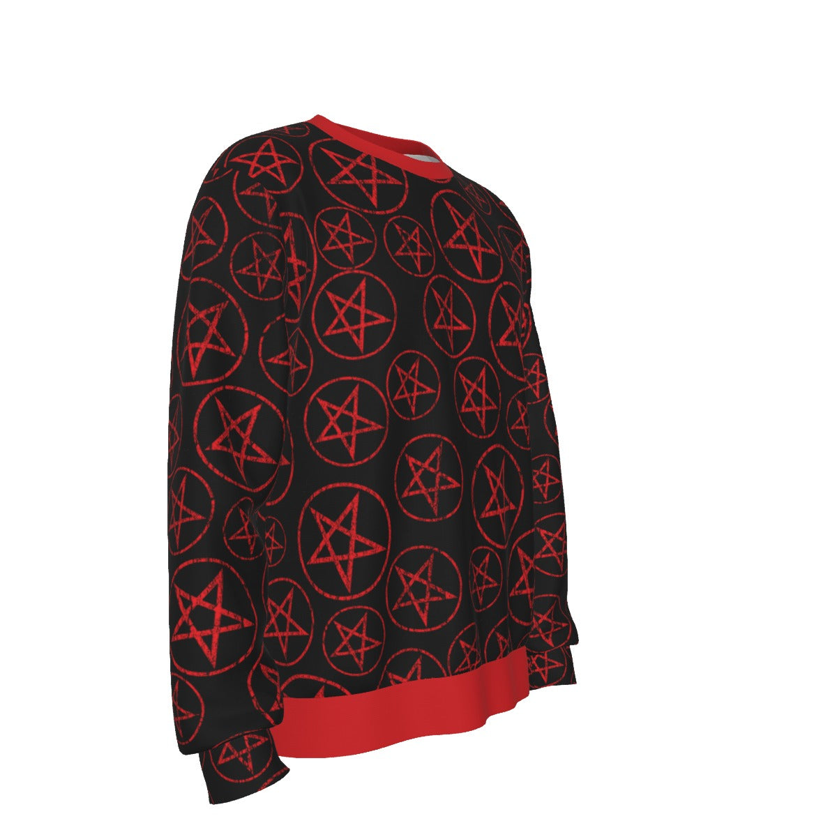 MerchMoment Motley Crue Pentagram All Over Print Crewneck Sweatshirt Officially Licensed