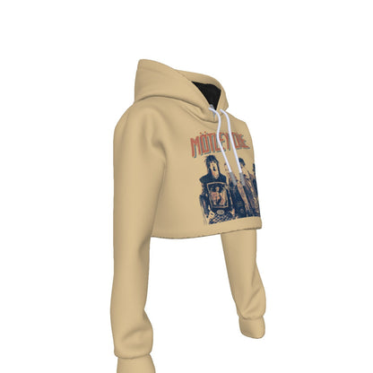 MerchMoment Motley Crue With the Band Women's Cropped Hoodie Sweatshirt Officially Licensed
