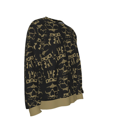 MerchMoment Ozzy Osbourne Crown Skull All Over Print Crewneck Sweatshirt Officially Licensed