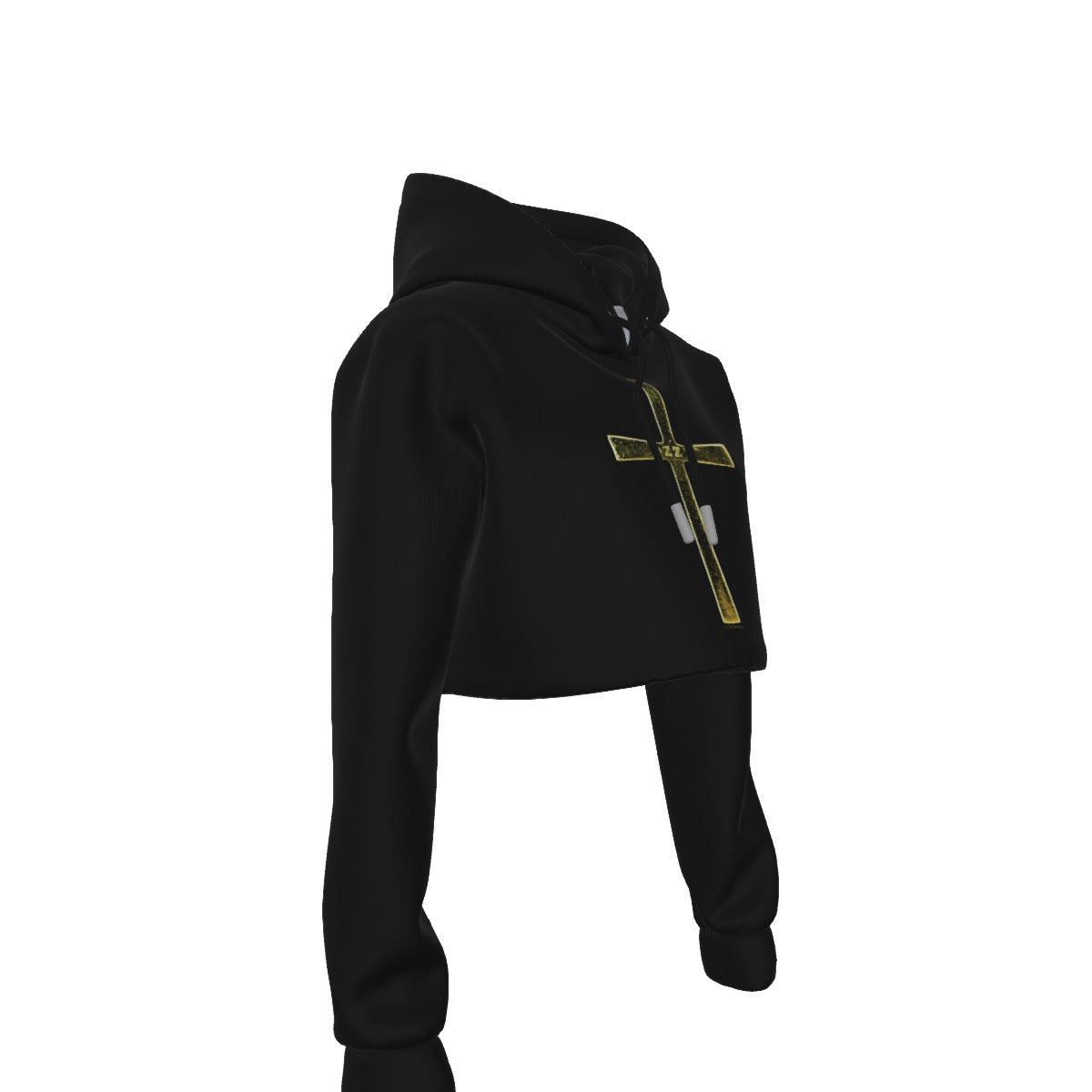 MerchMoment Ozzy Osbourne Pray for Ozzy Women's Cropped Hoodie Sweatshirt Officially Licensed