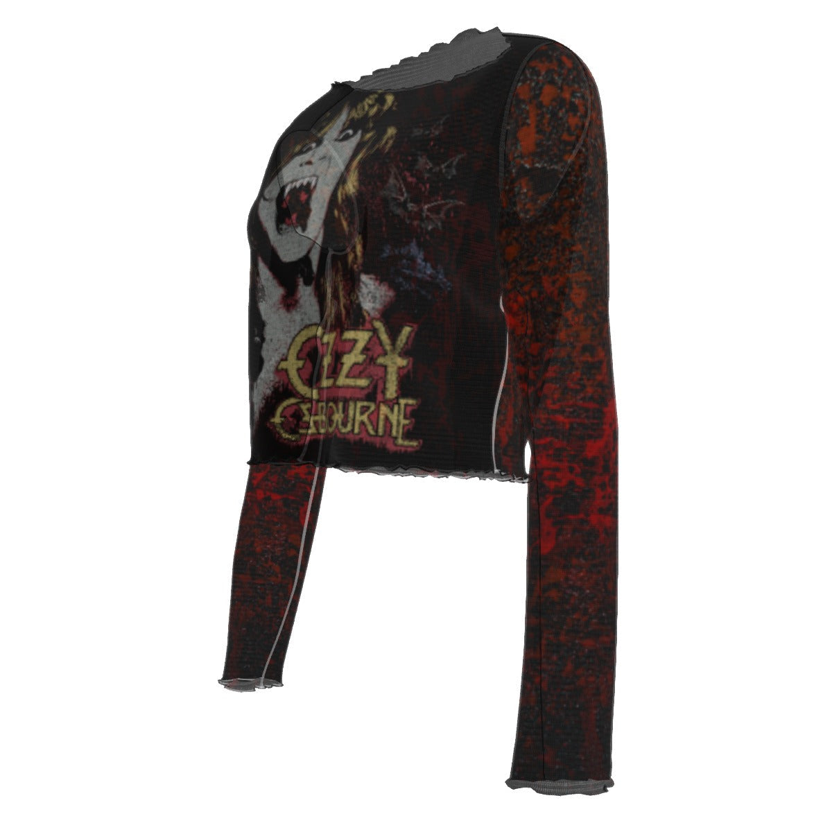 MerchMoment Ozzy Osbourne Vampire Women's Mesh Top [Apparel] Officially Licensed